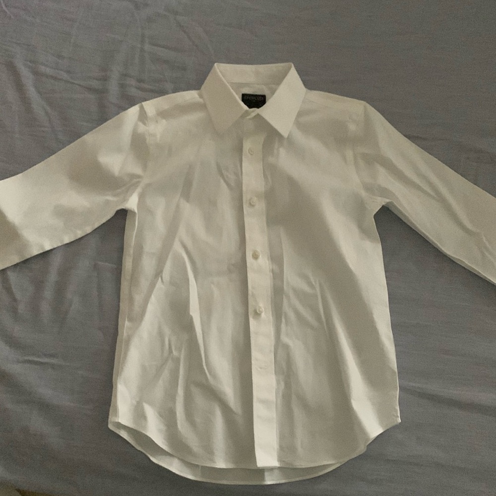 Kids size 8 white Crewcuts long sleeve dress shirt good condition
